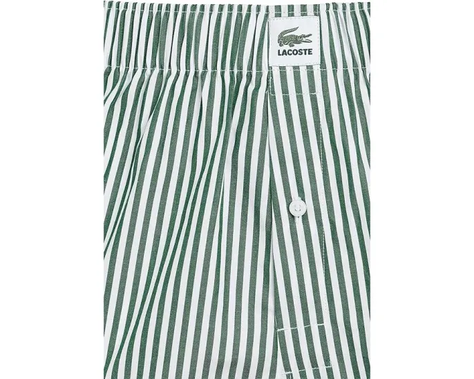3 пары трусов-боксеров Lacoste из полосатого хлопкового поплина