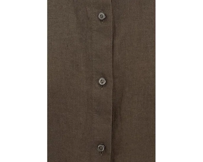Рубашка Eileen Fisher с воротником-стойкой из органического льна