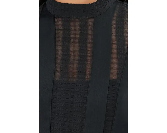 Платье AllSaints Fleur Texture с плиссированной юбкой