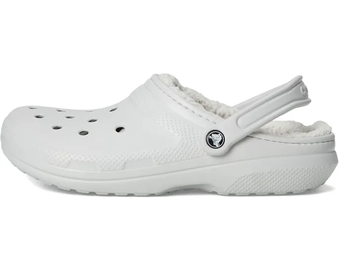 Классические утепленные кроксы Crocs с искусственным мехом и регулируемым ремешком