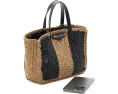 Мини сумка тоут Rebecca Minkoff Mini Tote из соломки с полосатым узором