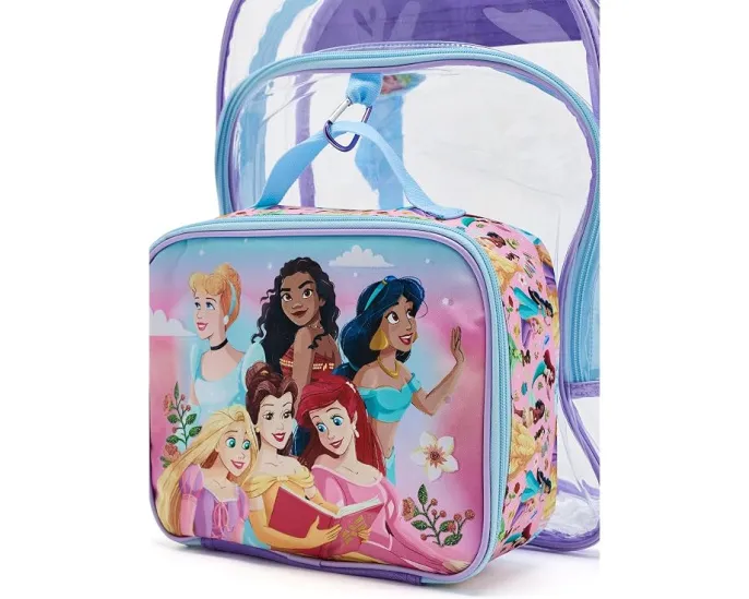 Набор Disney Princess прозрачный рюкзак с ланч-боксом BIOWORLD Kids