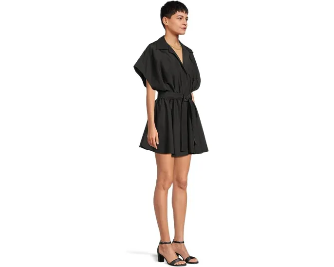 Мини-платье Norma Kamali Super Oversized с расклешенным низом и воротником