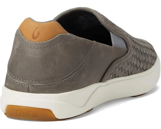 OluKai Lae'ahi Lauhala лоферы из кожи с текстильной подкладкой