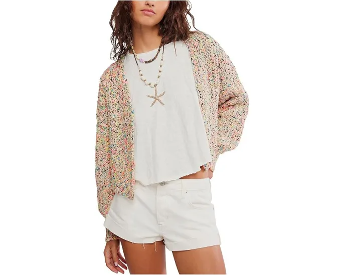 Кардиган Free People Flea Market с контрастной вязкой