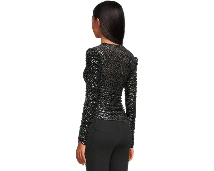 Топ AllSaints Eris Leppo с принтом и сборками