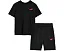 Детский комплект из футболки с логотипом и шорт Puma Black