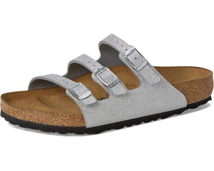 Биркенштоки Florida Shiny Glitter с блестками и анатомической стелькой