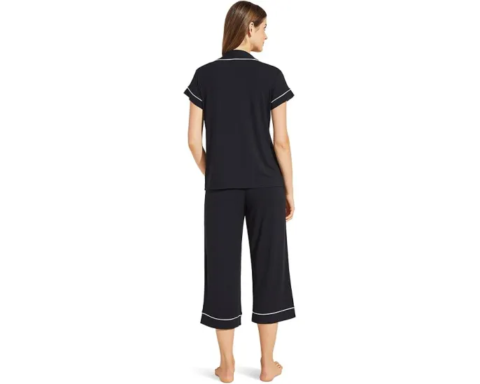 Пижамный комплект Eberjey Gisele укороченный с контрастной окантовкой