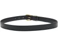 Ремень Lauren Ralph Lauren Metal-Keeper Leather Skinny Belt из черной кожи