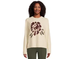 Свитер Vince Camuto с круглым вырезом и узором розы