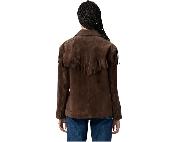 Блейзер Blank NYC из натуральной замши с бахромой