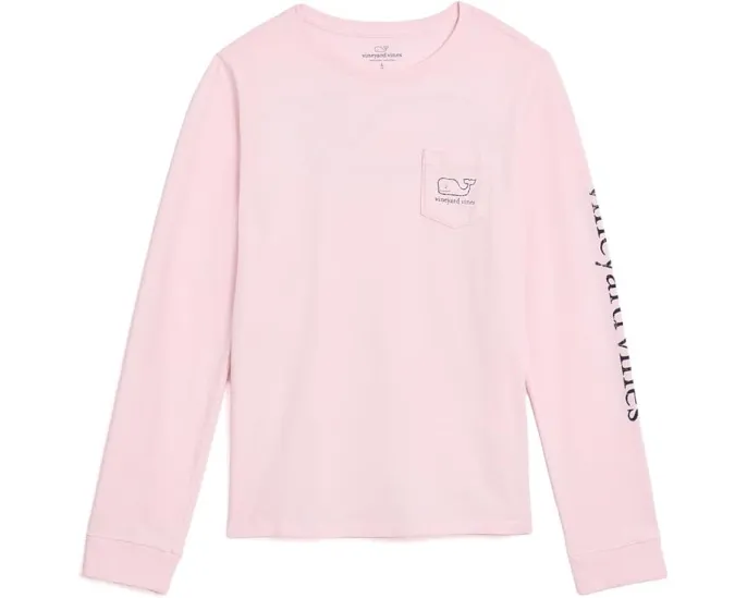 Футболка Vineyard Vines Vintage Whale с длинным рукавом Pink Drink