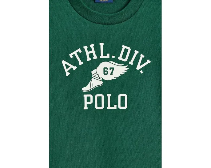 Футболка Polo Ralph Lauren Big Fit Logo Cotton Tee (Toddler/Little Kid)