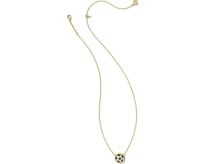 Кулон Kendra Scott в виде футбольного мяча с гунметалом и перламутром