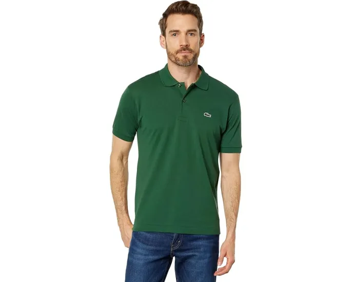 Поло Lacoste с коротким рукавом из пике классического кроя