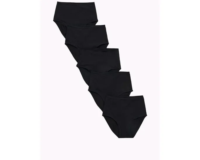 Набор из 5 трусиков PACT Everyday High Rise Brief с высокой талией и полным покрытием