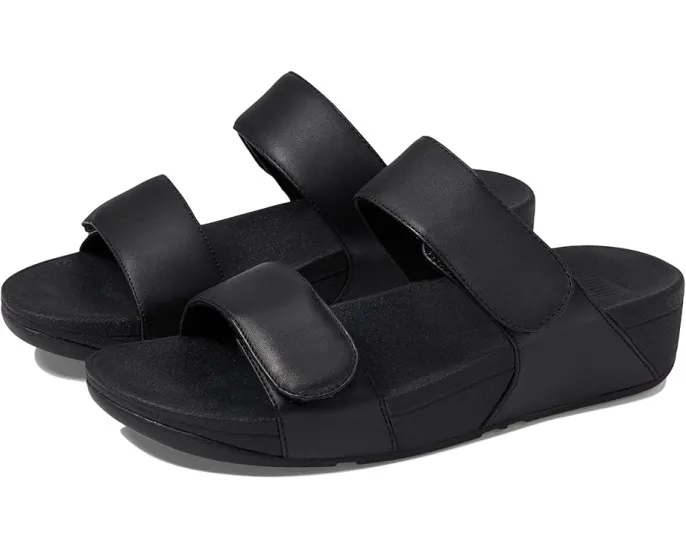 Сланцы FitFlop Lulu Adjustable Leather Slides с ремешком на липучке