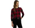 Свитер Lauren Ralph Lauren в клетку из смеси хлопка и модала