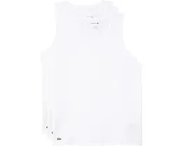 Три майки Lacoste Slim Fit из 100% хлопка с круглым вырезом и фирменным крокодилом