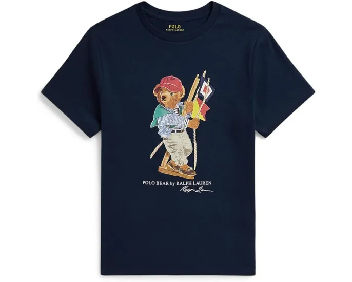 Детская футболка Polo Ralph Lauren с медведем из хлопкового джерси для детей старшего возраста
