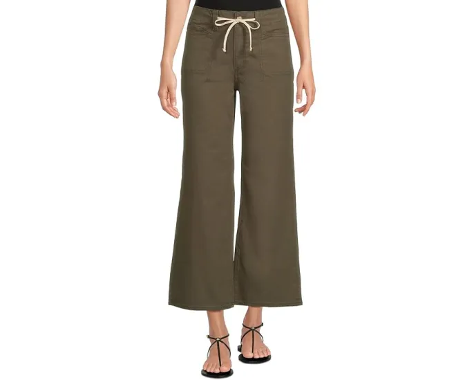 Брюки Paige Ari With Waistband Tie And Stitch Thru Pockets In Vintage Forester Green