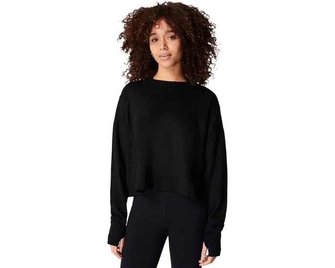 Кроп-худи Sweaty Betty After Class из органического хлопка с отверстиями для большого пальца