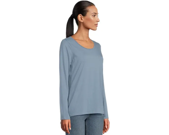 Футболка L.L.Bean Soft Stretch Supima с круглым вырезом и длинным рукавом из мягкой эластичной ткани