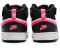 Детские кроссовки Nike Court Borough Mid 2 с застежкой на липучке из кожи