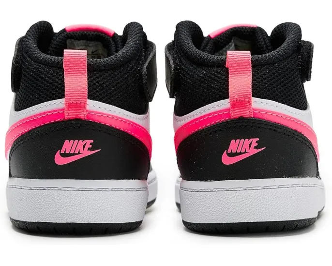 Детские кроссовки Nike Court Borough Mid 2 с застежкой на липучке из кожи