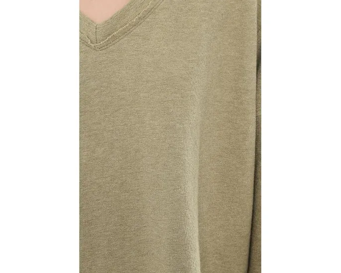 Длинный свитшот с V-образным вырезом Mod-o-doc из 100% хлопка