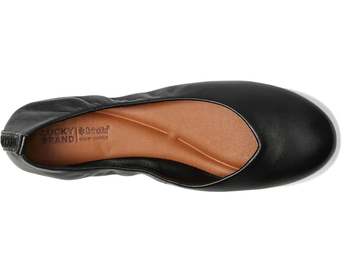 Балетки Lucky Brand Emmielou Leather с растягивающимся верхом и миндалевидным носком