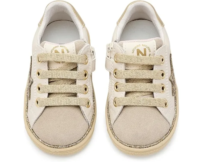 Детские туфли Naturino Pinn Zip с боковой молнией и звездами из блесток