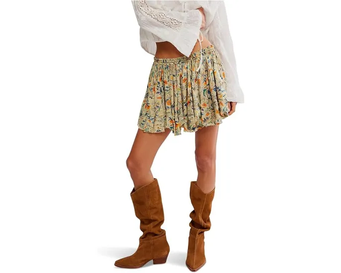 Юбка мини Free People One Third с цветочным принтом и ярусами