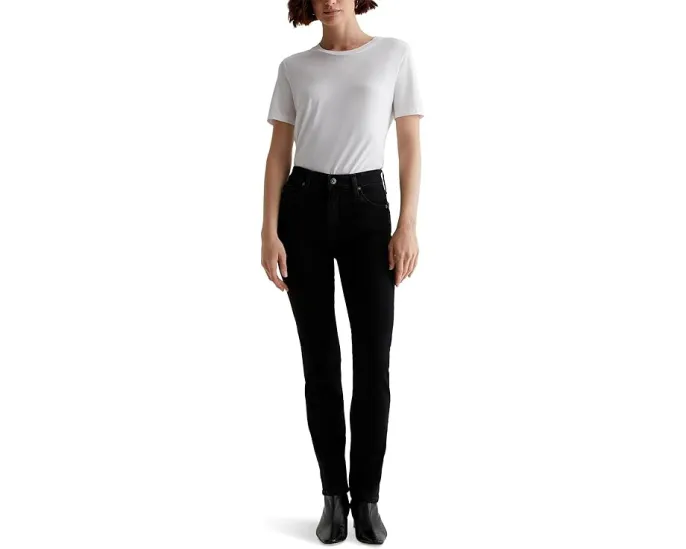 Джинсы AG Jeans Mari Mid Rise Slim Straight с прямым кроем в цвете Alchemy