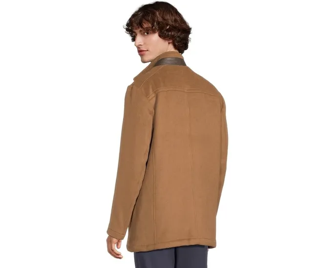 Шерстяное пальто Johnston & Murphy Upton Car Coat с отстегивающимся нагрудником