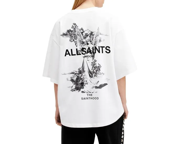 Футболка AllSaints Guardian Amelie оверсайз с принтом и коротким рукавом
