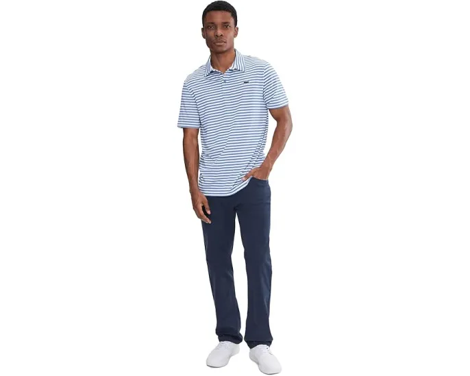 Поло для гольфа Lacoste в полоску с технологией Ultra Dry из переработанного полиэстера