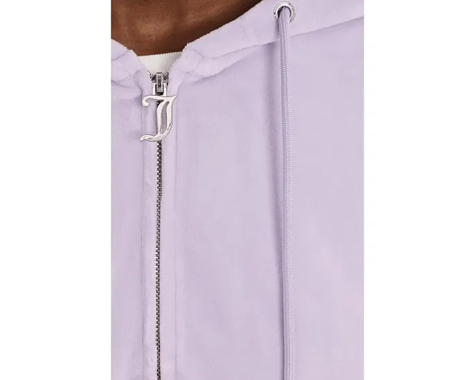 Худи Blinged OG Velour Hoodie Juicy Couture с вышивкой и капюшоном