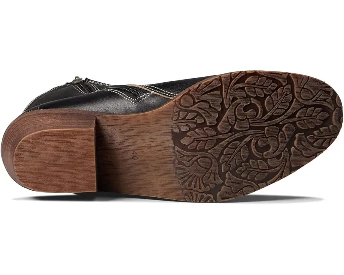 Сапоги L'Artiste by Spring Step Galop с лазерной резьбой и цветочным принтом