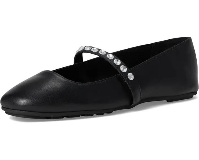 Балетки MLE-Karolin с ремешком и стразами на замше от MIA