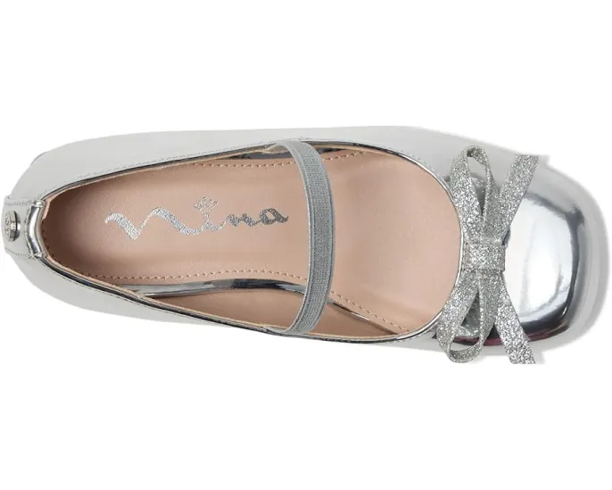 Сандалии Bryonna для девочек с металлическим верхом и блестящим бантом