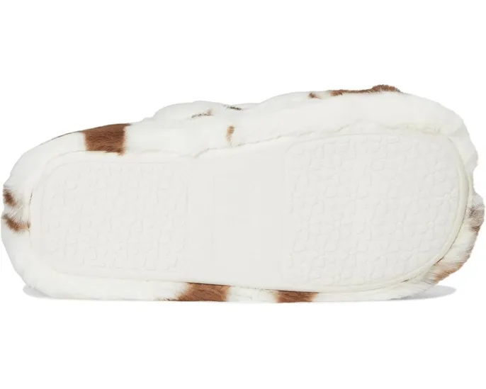 Тапочки Roxy Sloane с принтом под корову и мягкой стелькой