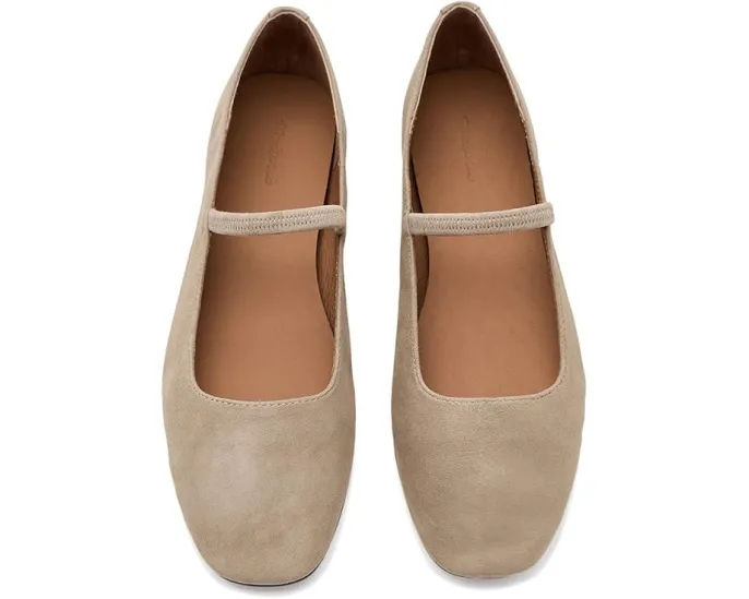 Балетки Madewell Greta из замши с эластичной лямкой
