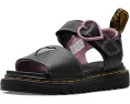 Детские сандалии Dr. Martens Marlowe Hearts II J с блестящим сердцем на регулируемых липучках