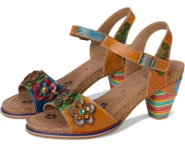 Сандалии Bluesky с цветочными аппликациями и конусным каблуком