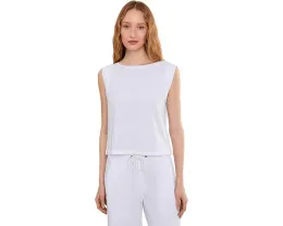 Rolled Edge Sleeveless Boatneck