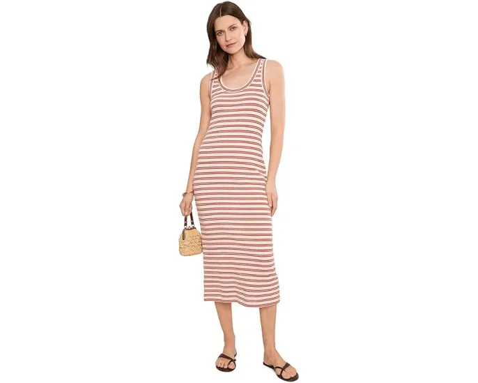 Платье миди Madewell Bloom Texture Tank с полоской