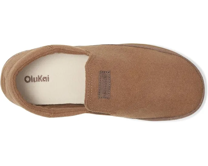 Тапочки OluKai Kalawa из чистой шерсти с подошвой для улицы и поддержкой свода стопы