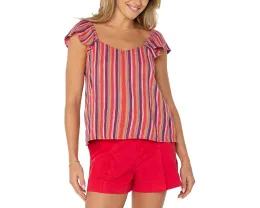 Топ Liverpool Los Angeles с пышными рукавами и завязками из вискозы